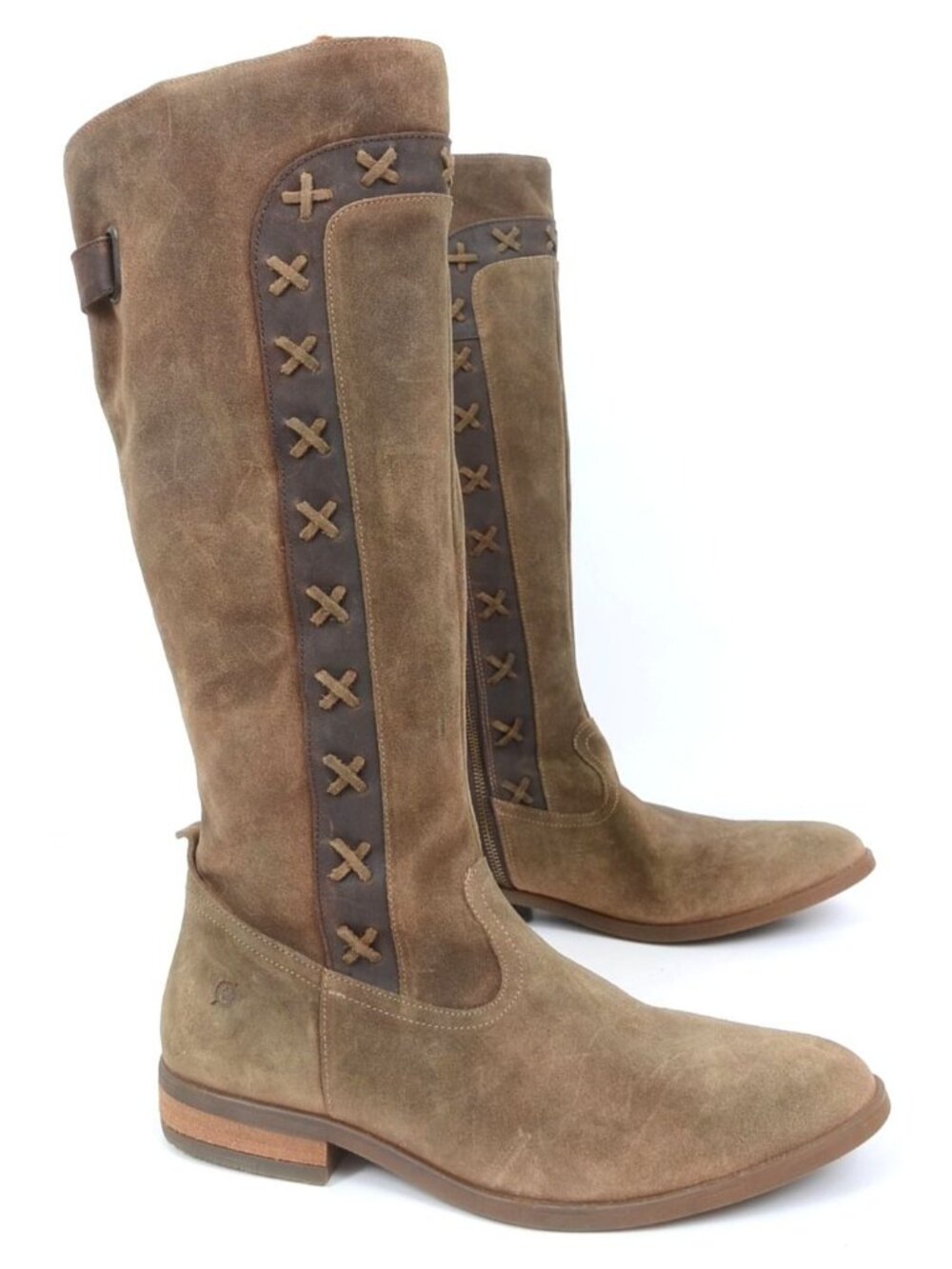 Børn Albi Women's 11 M US Suede Leather Western Knee Riding Boot Festival Rustic - Picture 3 of 10